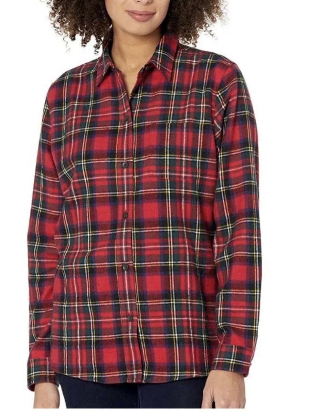 LL Bean Relaxed Fit Flannel Shirt Scotch Plaid Women's size 2X - Picture 2 of 5